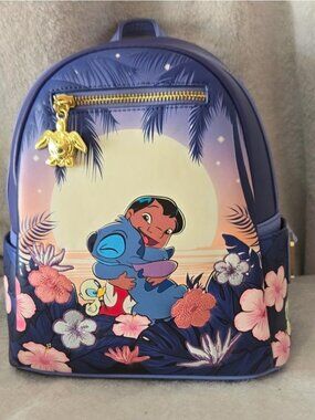 Loungefly Lilo and Stitch Floral Sunset mini backpack
